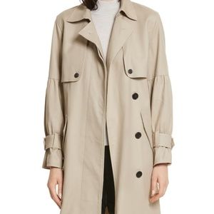 JOIE Classic Beige Cotton Trench Coat Small